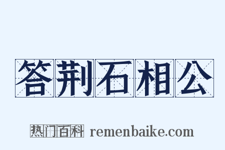 答荆石相公是什么意思的图片